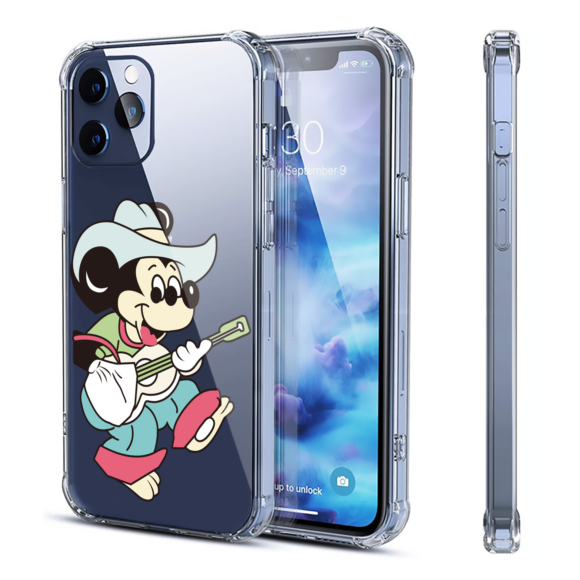 ミッキーマウス Mickey Mouse 【iPhone 12シリーズ対応】透明スマホケース（クリアソフトケース）